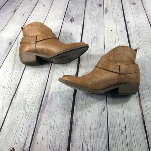 CoconUts Leather Cowboy Ankle Boots 6.5M
